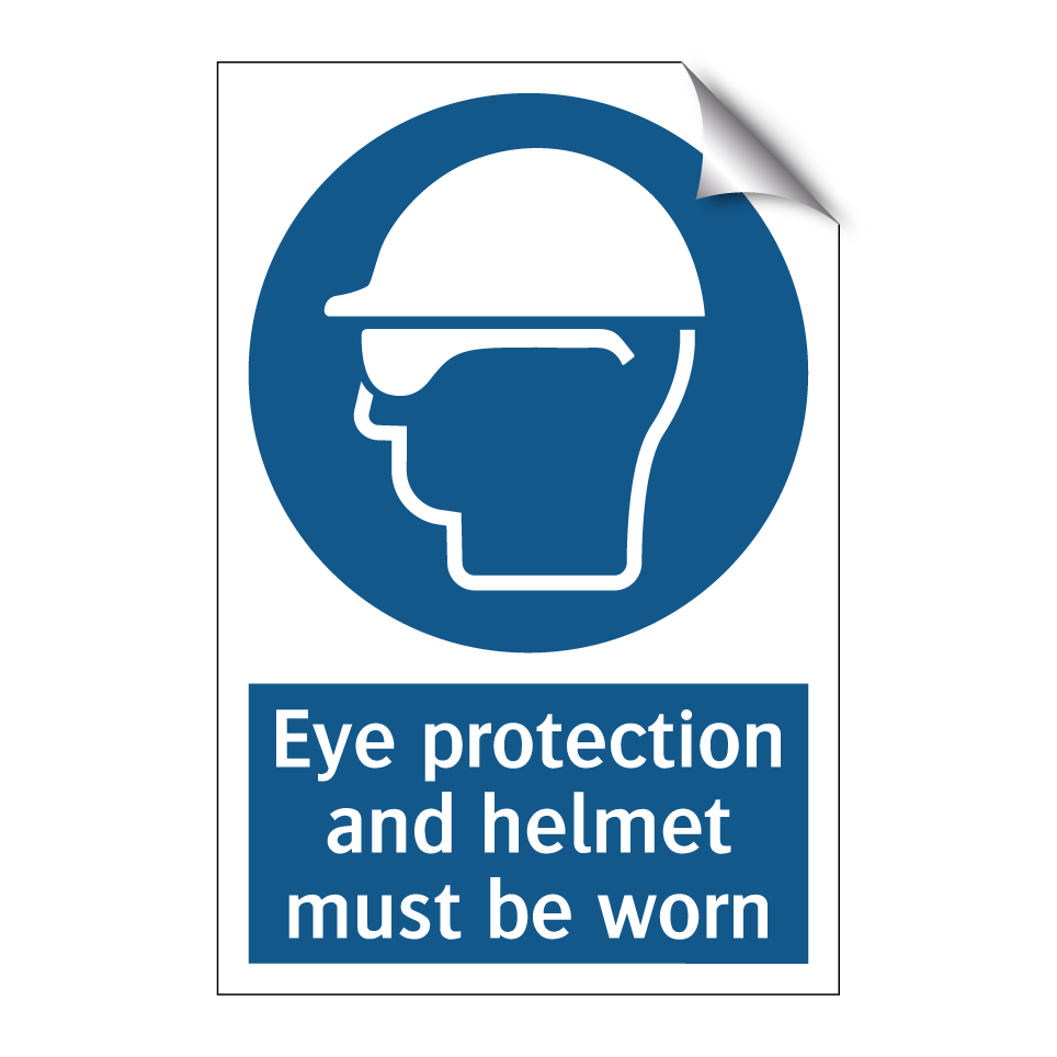Eye protection and helmet must be worn