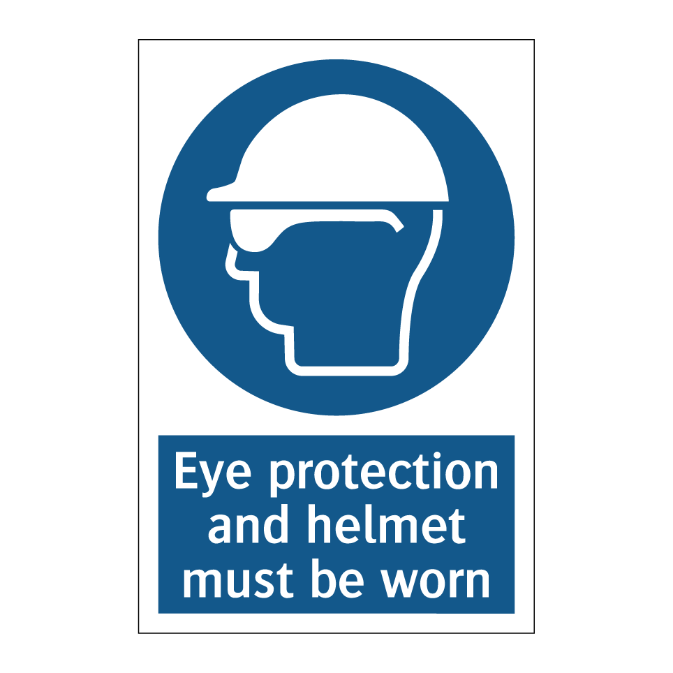 Eye protection and helmet must be worn