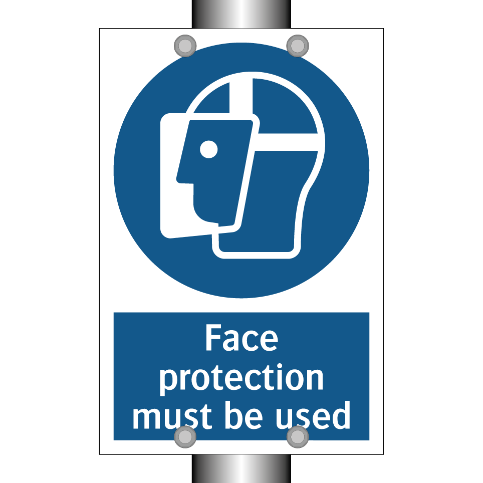 Face protection must be used