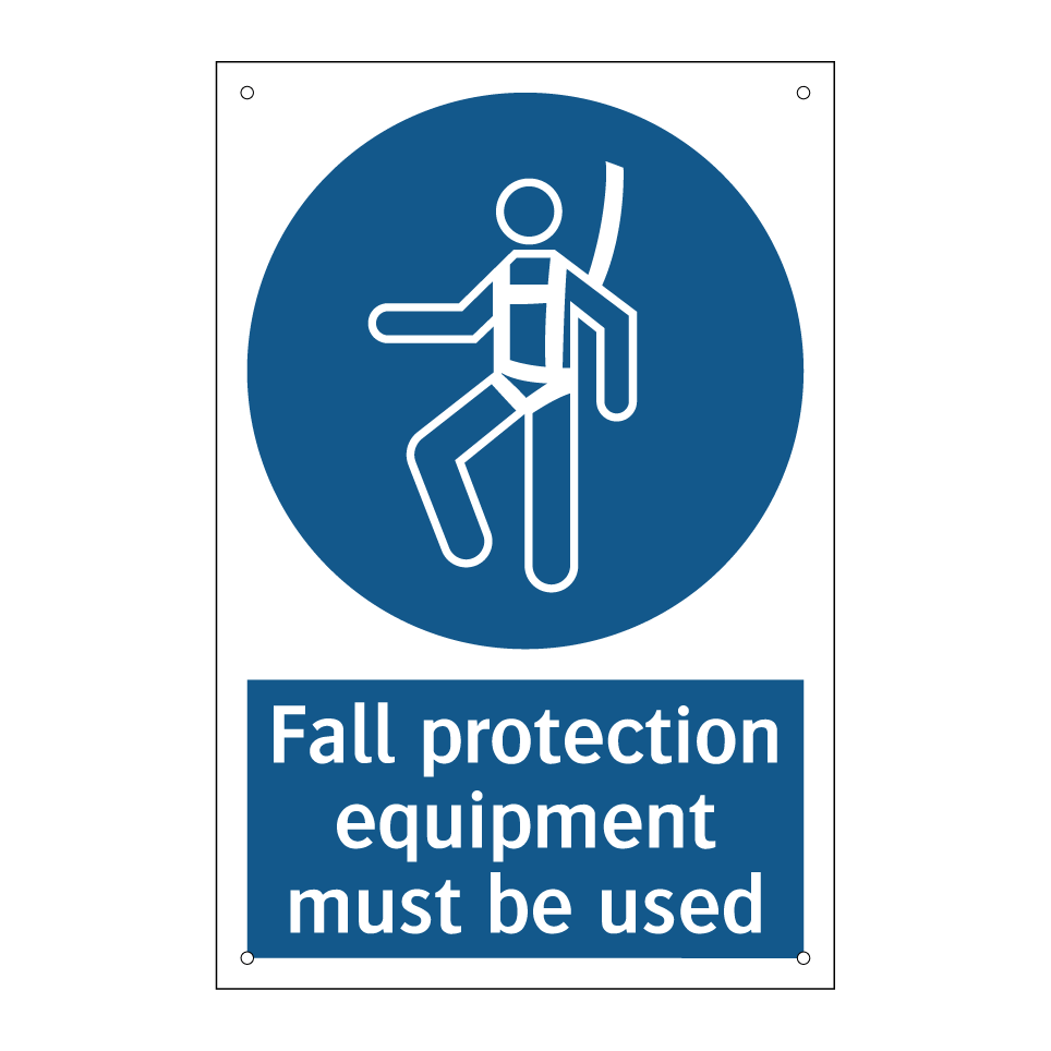 Fall protection equipment must be used