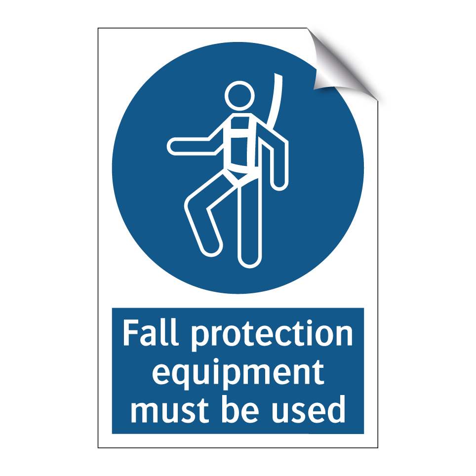 Fall protection equipment must be used