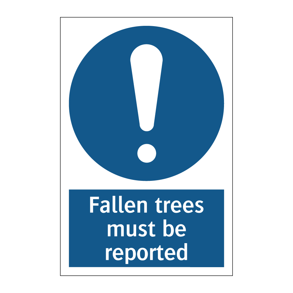 Fallen trees must be reported