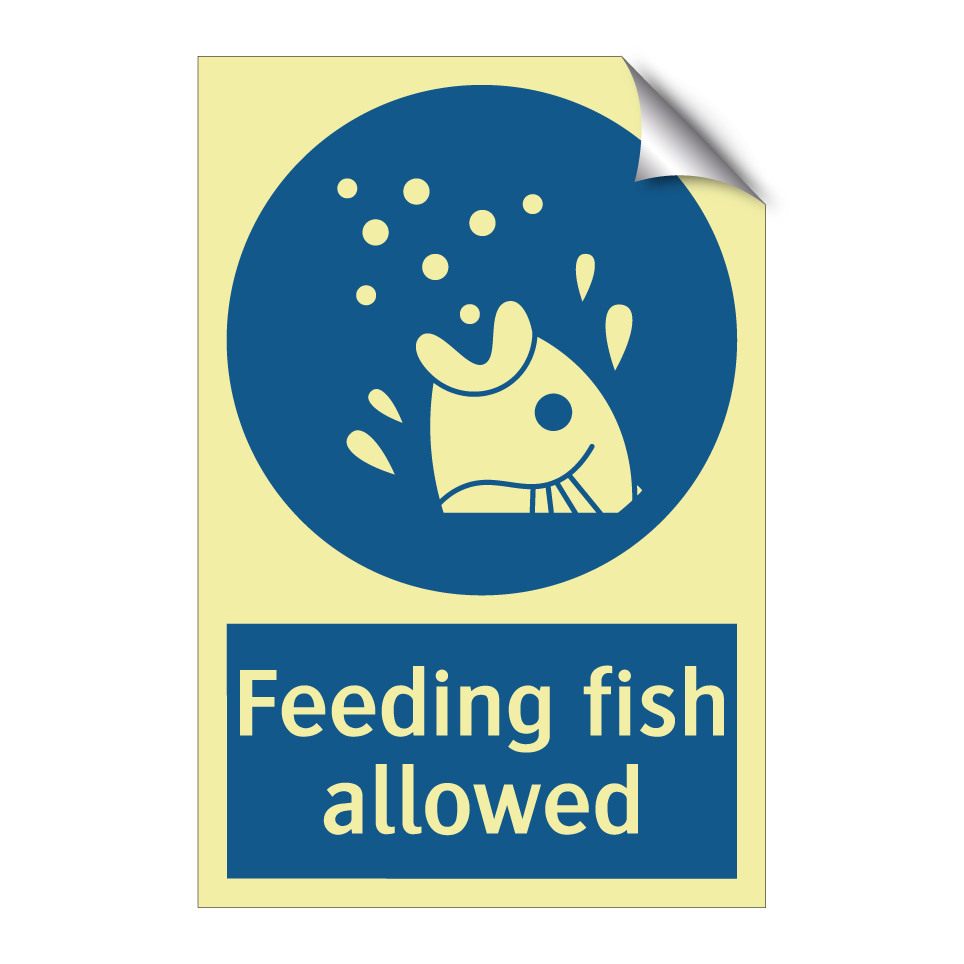 Feeding fish allowed