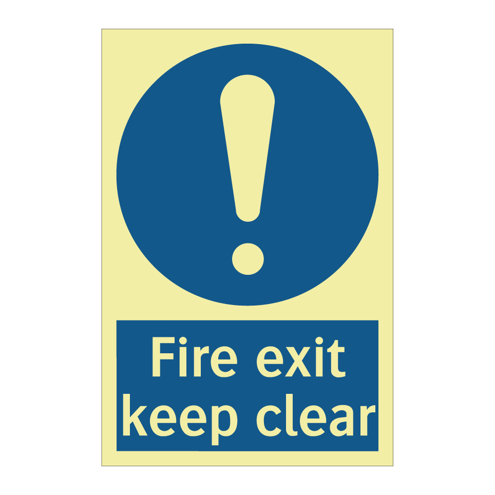 Fire exit keep clear