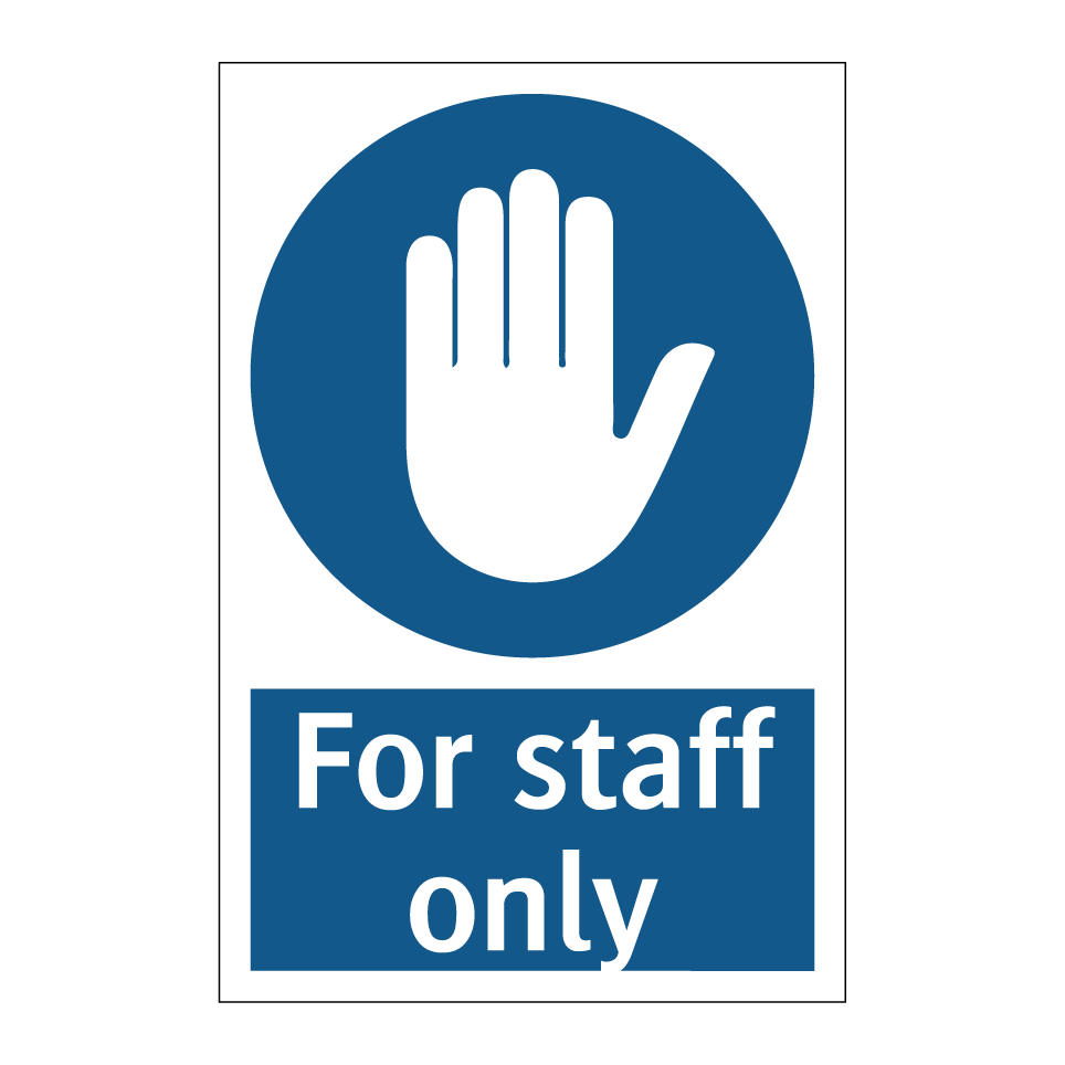 For staff only