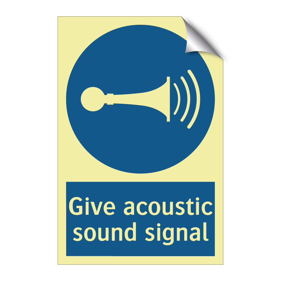 Give acoustic sound signal