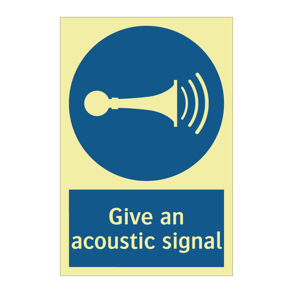 Give an acoustic signal