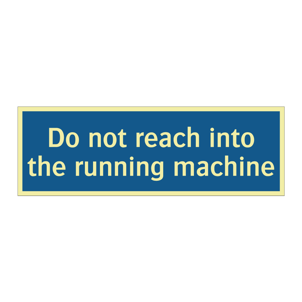 Do not reach into the running machine