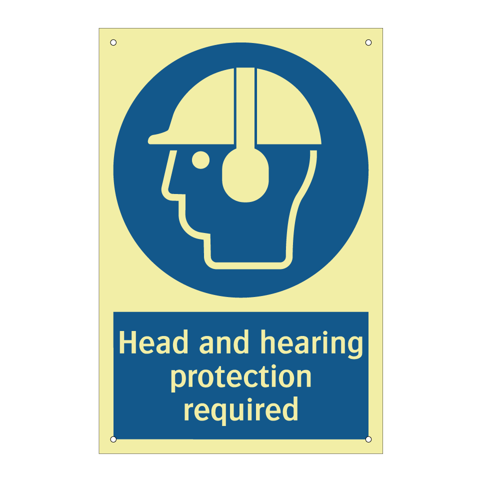 Head and hearing protection required