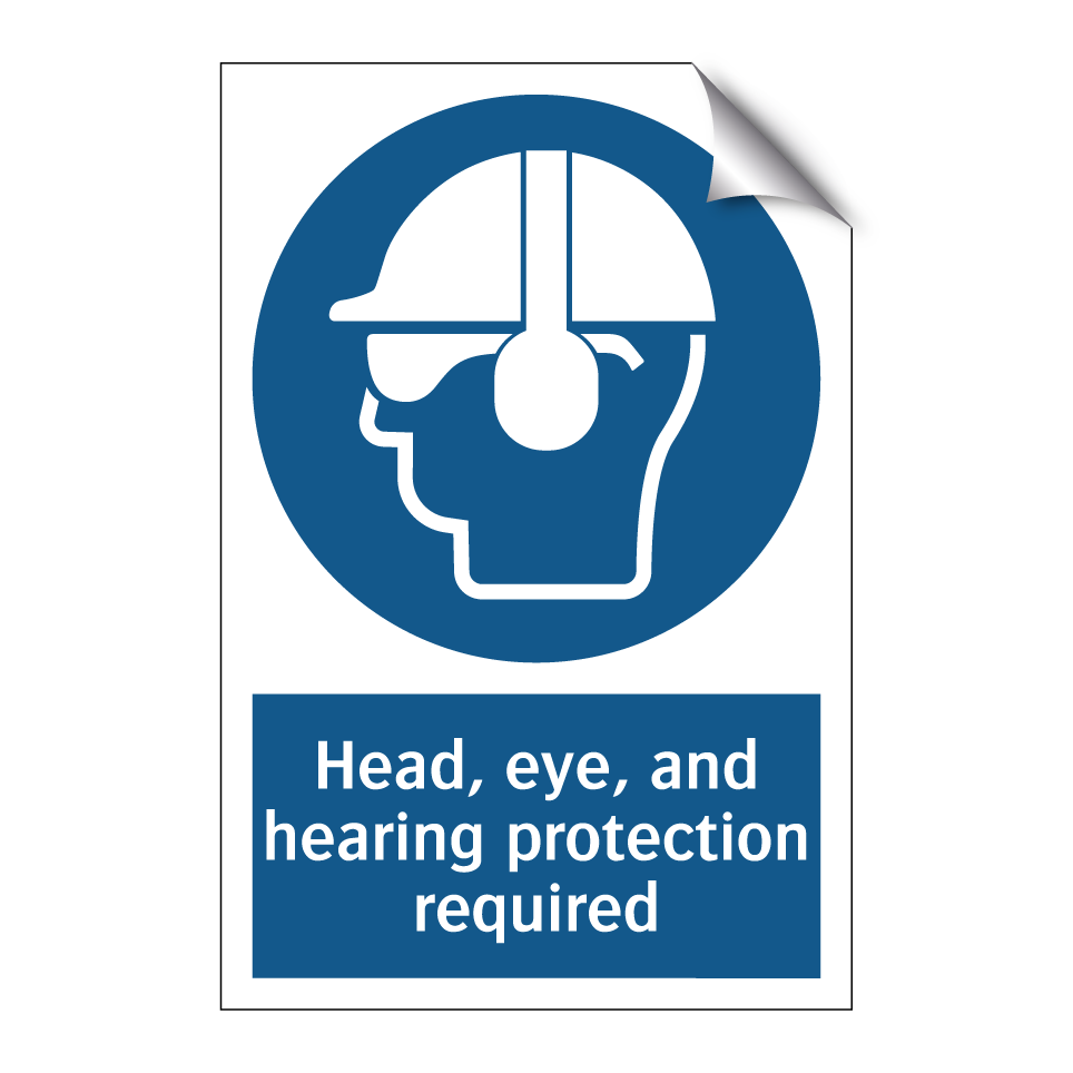 Head, eye, and hearing protection required