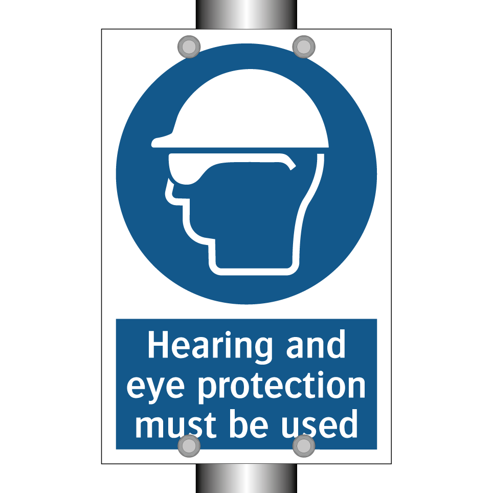 Hearing and eye protection must be used