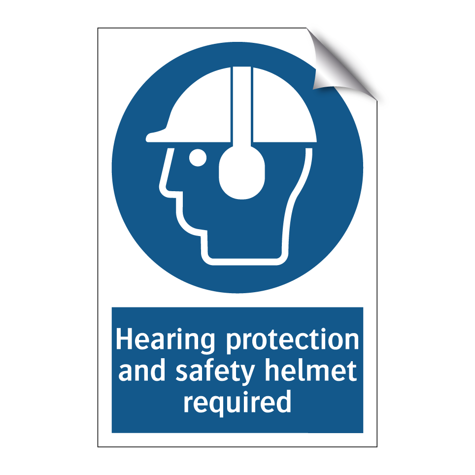 Hearing protection and safety helmet required