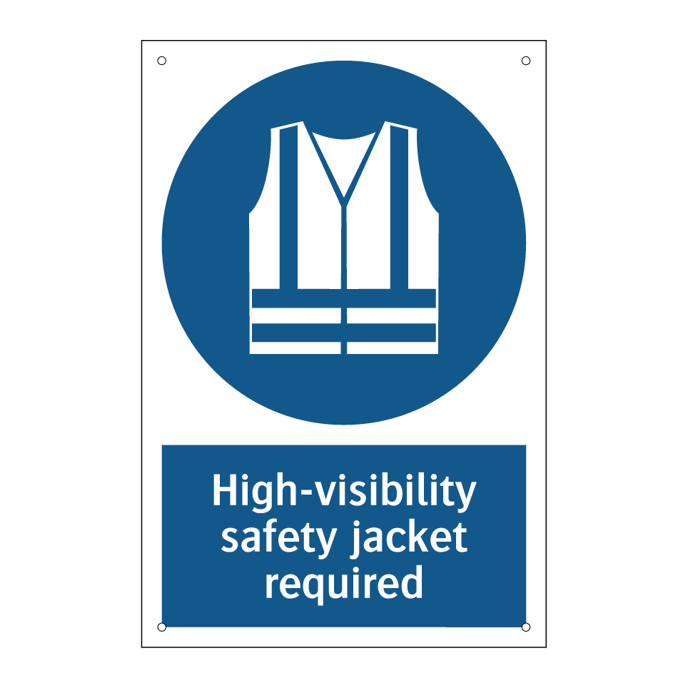 High-visibility safety jacket required