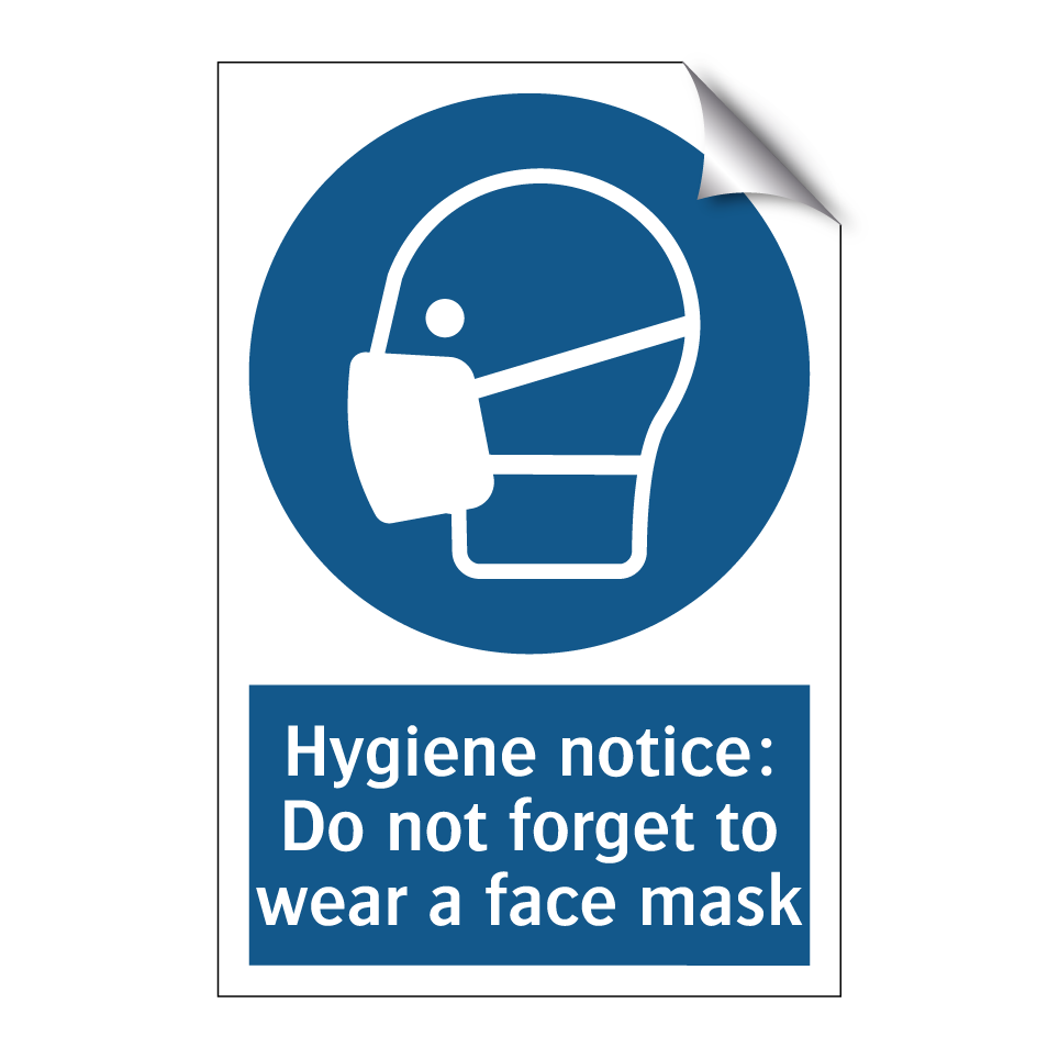 Hygiene notice: Do not forget to wear a face mask