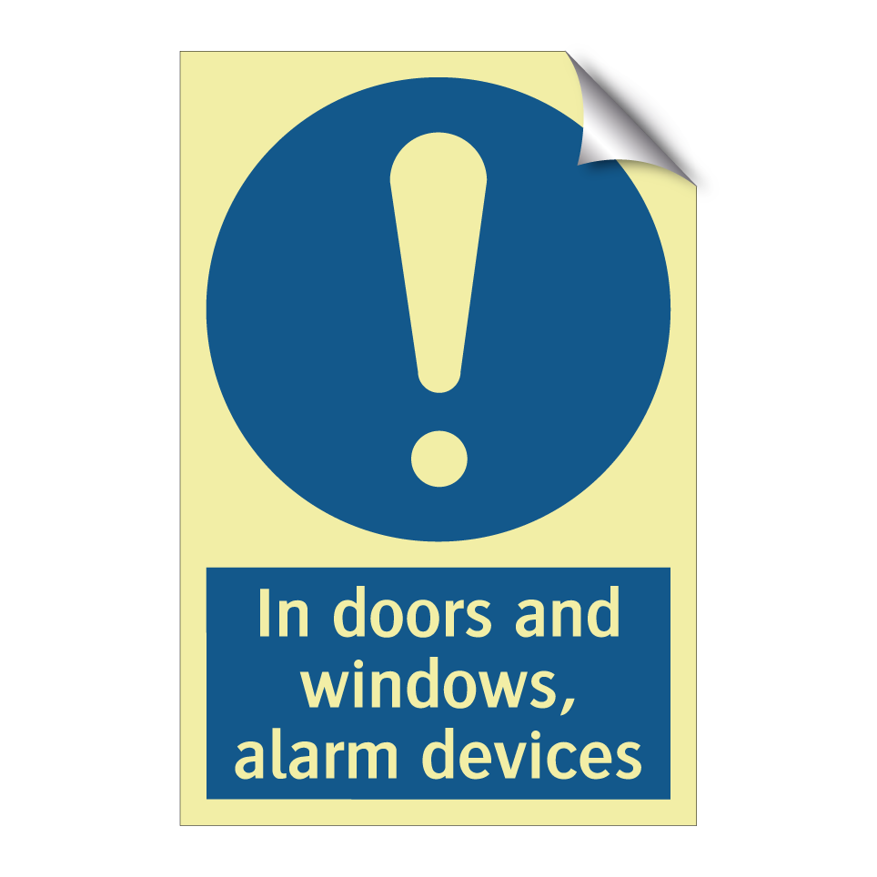 In doors and windows, alarm devices