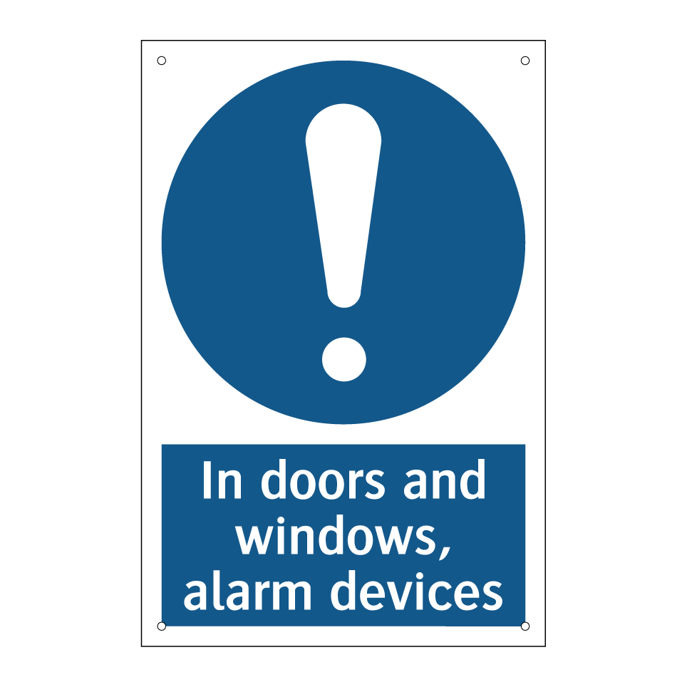 In doors and windows, alarm devices