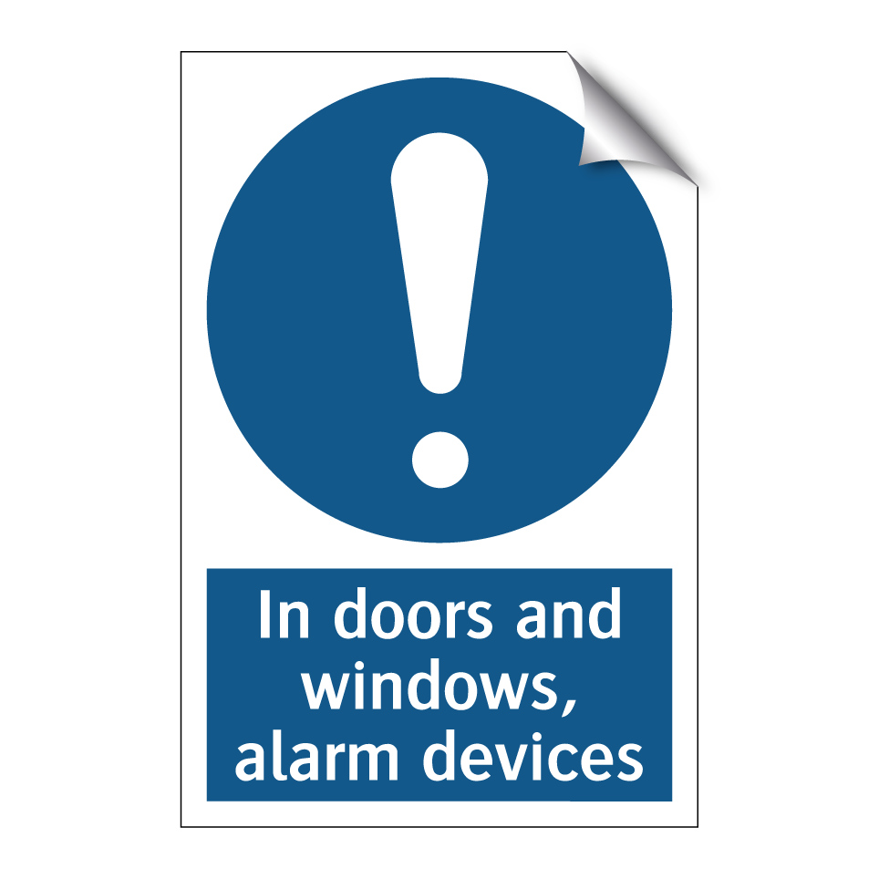 In doors and windows, alarm devices