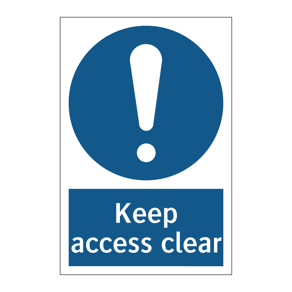 Keep access clear