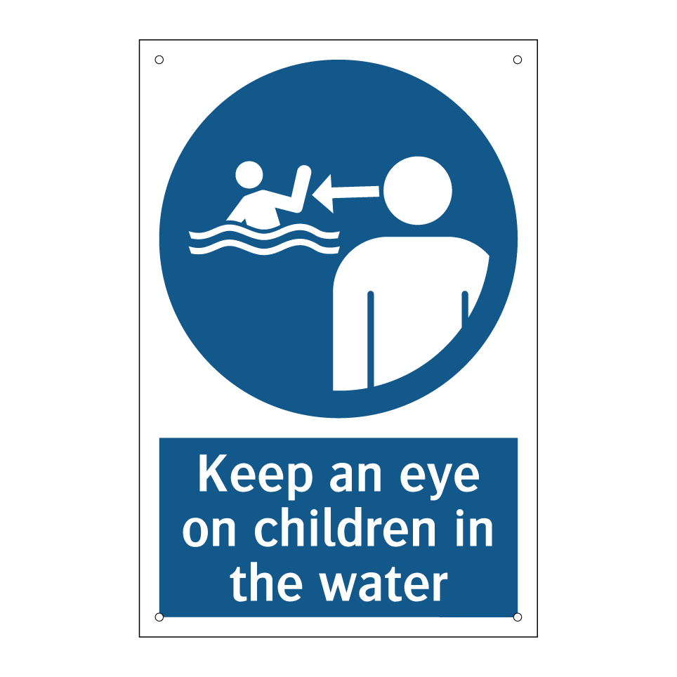 Keep an eye on children in the water