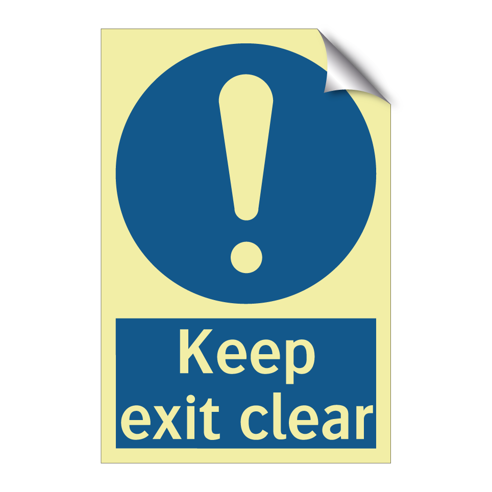 Keep exit clear