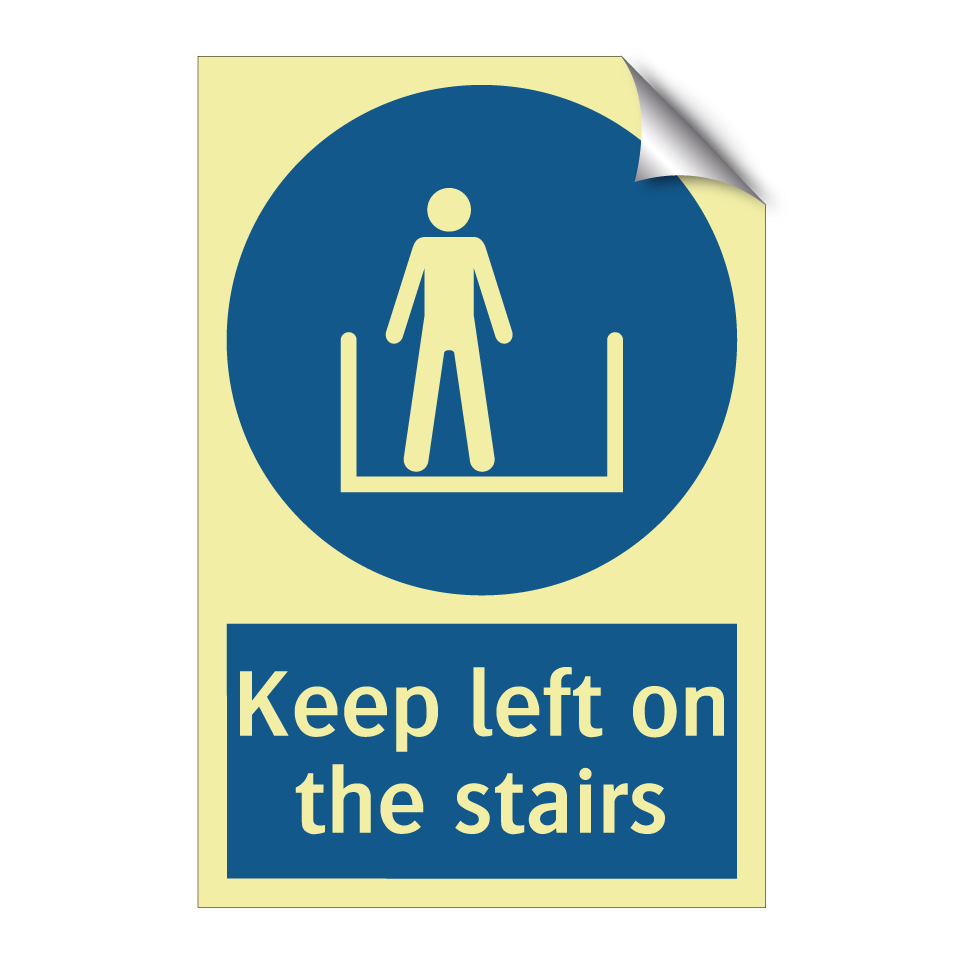 Keep left on the stairs