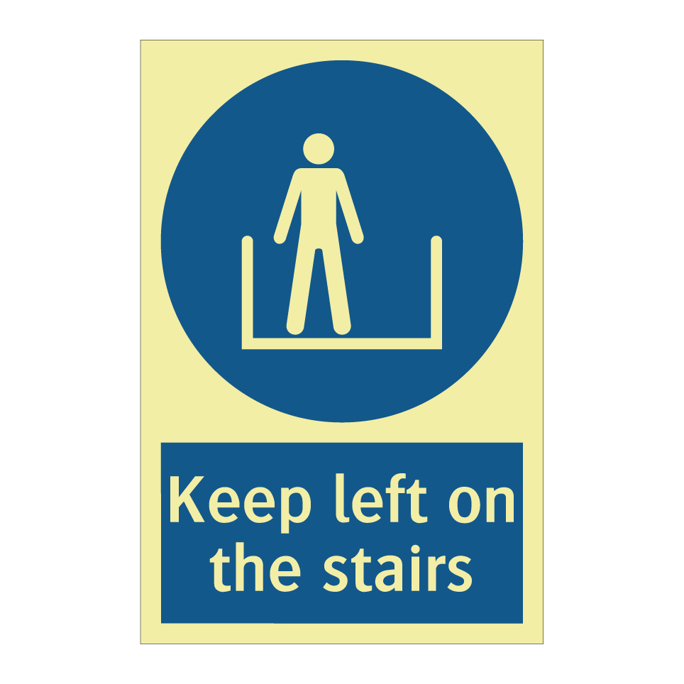 Keep left on the stairs