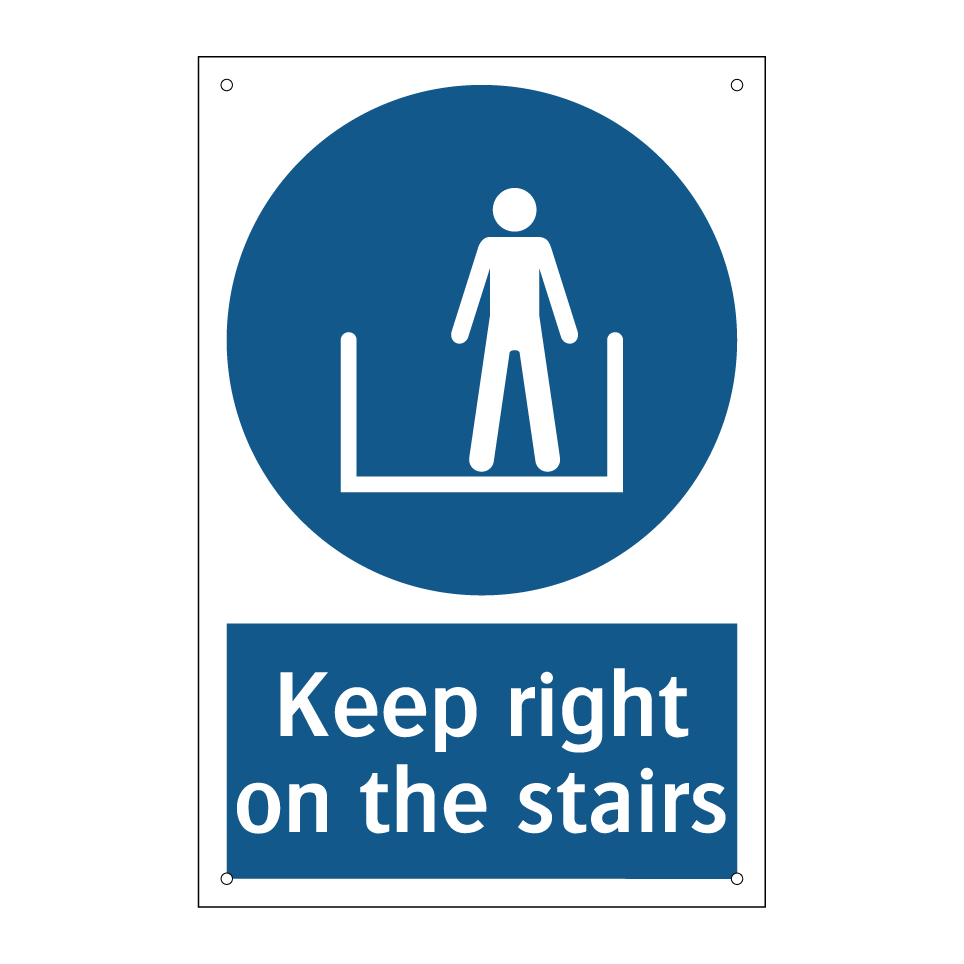 Keep right on the stairs