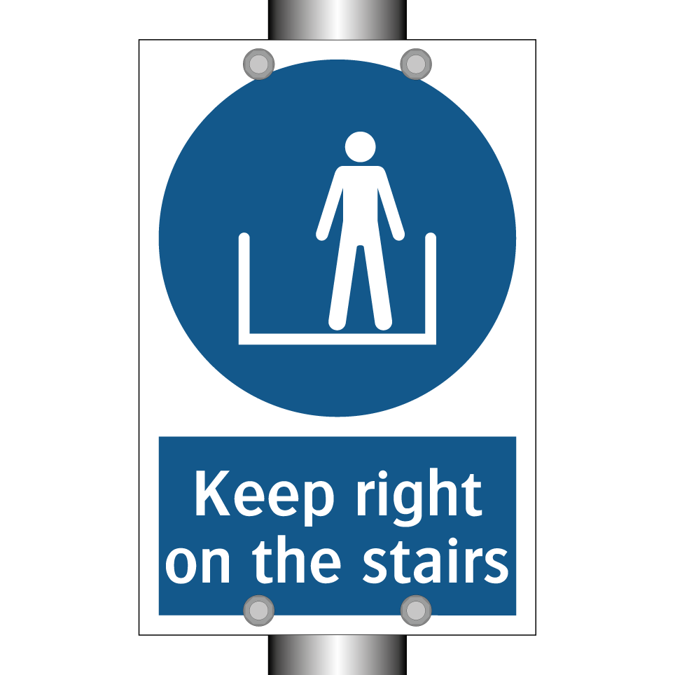 Keep right on the stairs