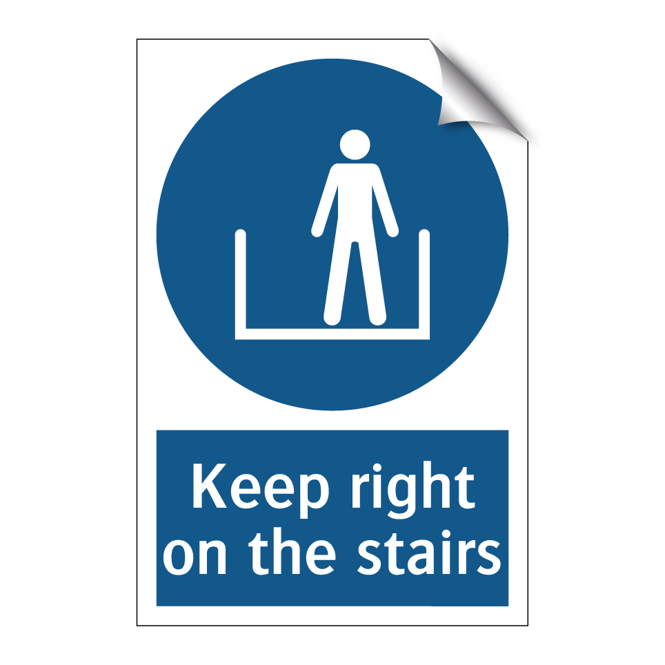 Keep right on the stairs