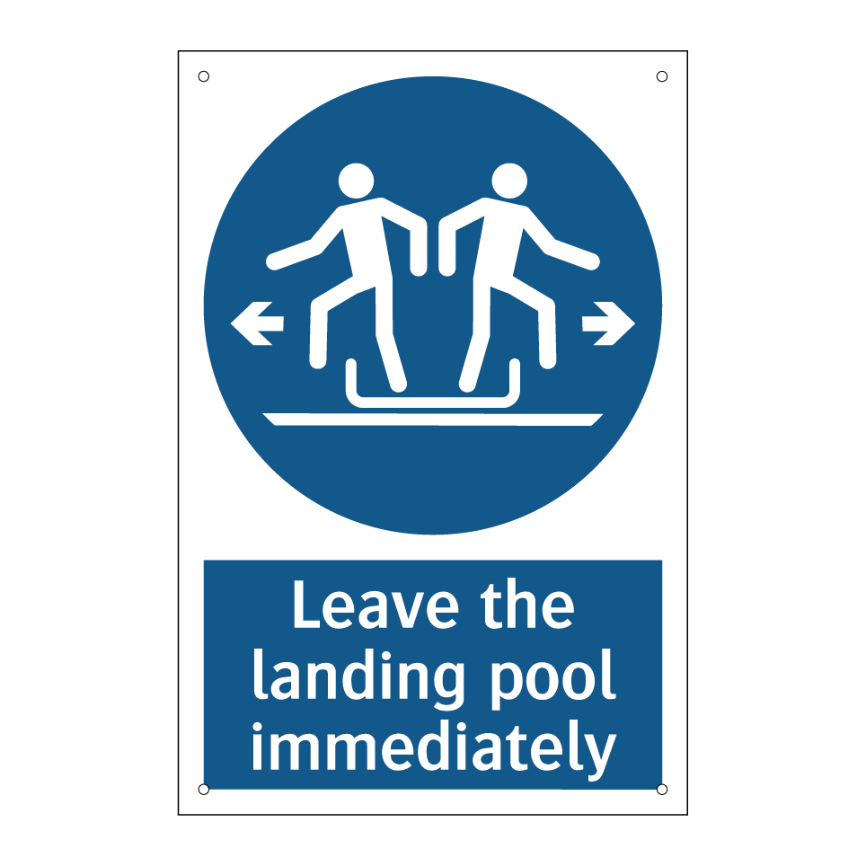 Leave the landing pool immediately