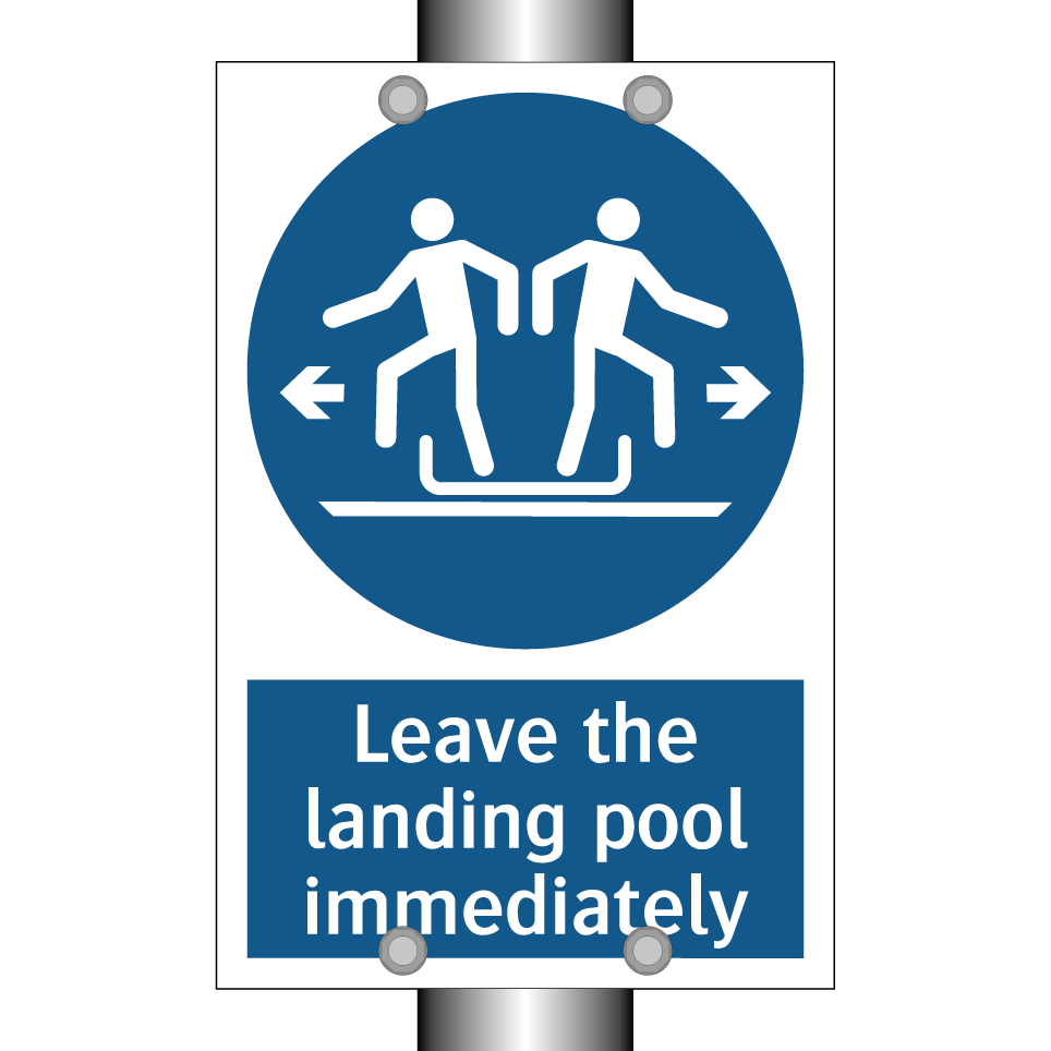 Leave the landing pool immediately