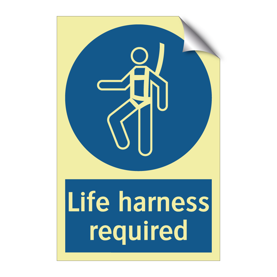 Life harness required