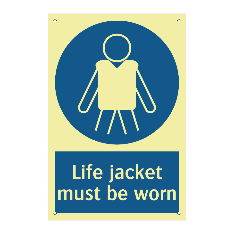 Life jacket must be worn