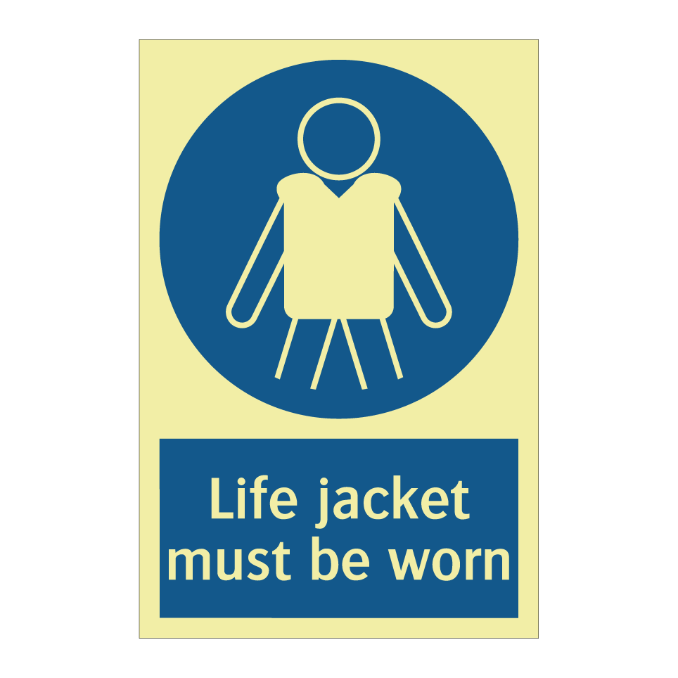 Life jacket must be worn