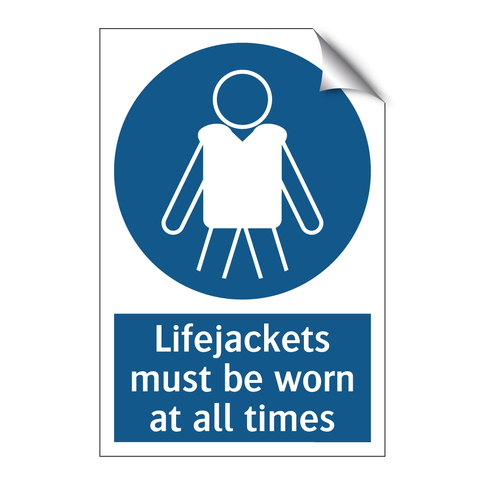 Lifejackets must be worn at all times