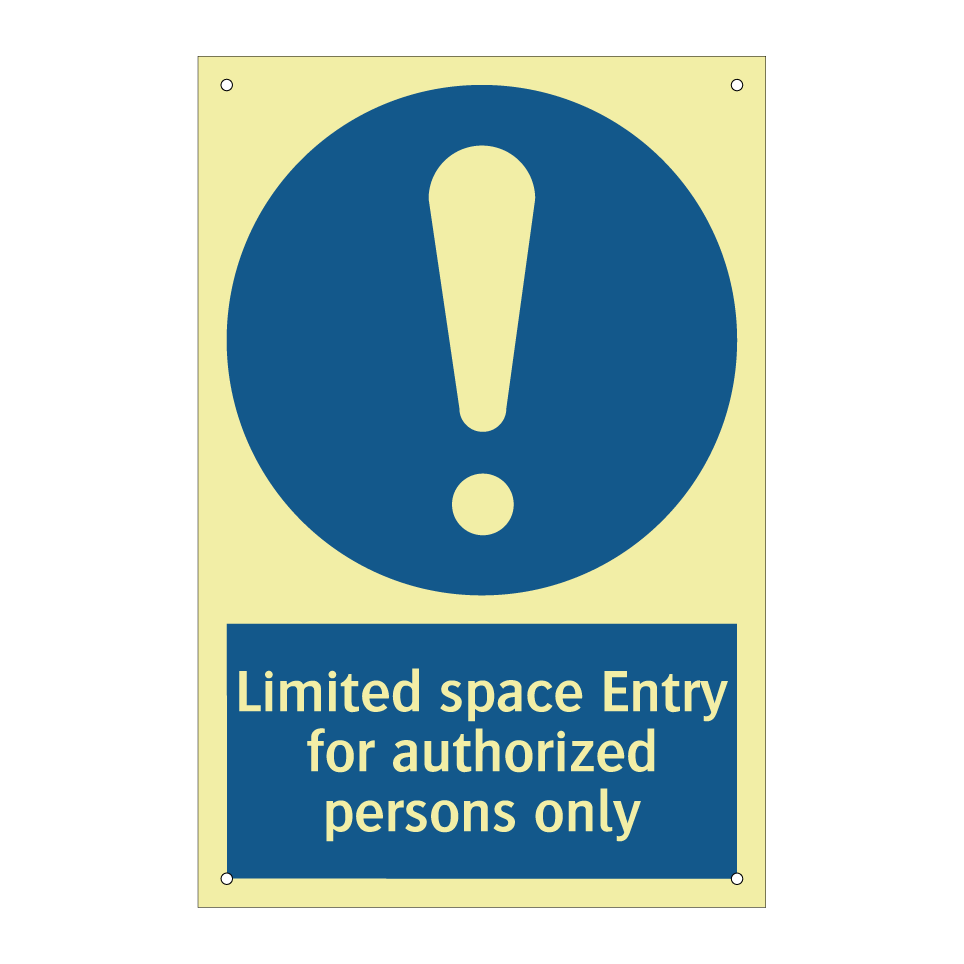 Limited space Entry for authorized persons only