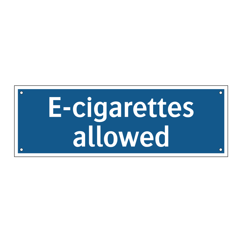 E-cigarettes allowed