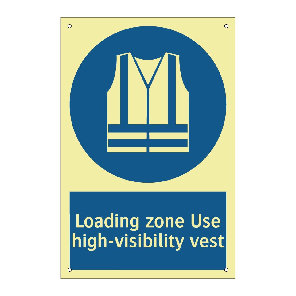 Loading zone Use high-visibility vest