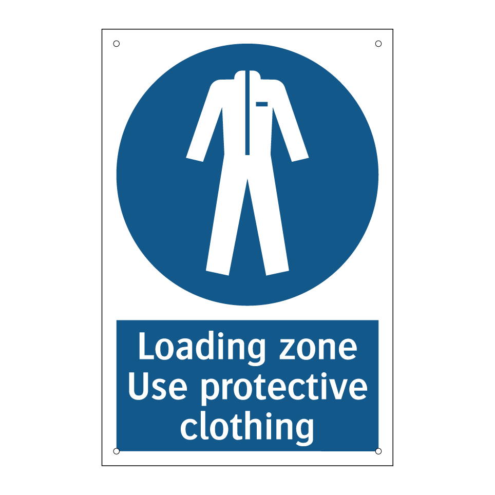 Loading zone Use protective clothing