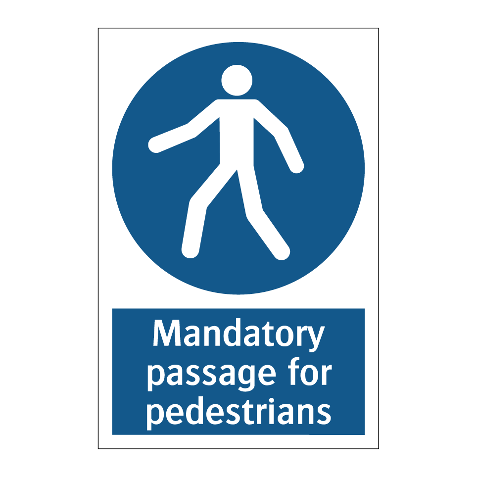 Mandatory passage for pedestrians