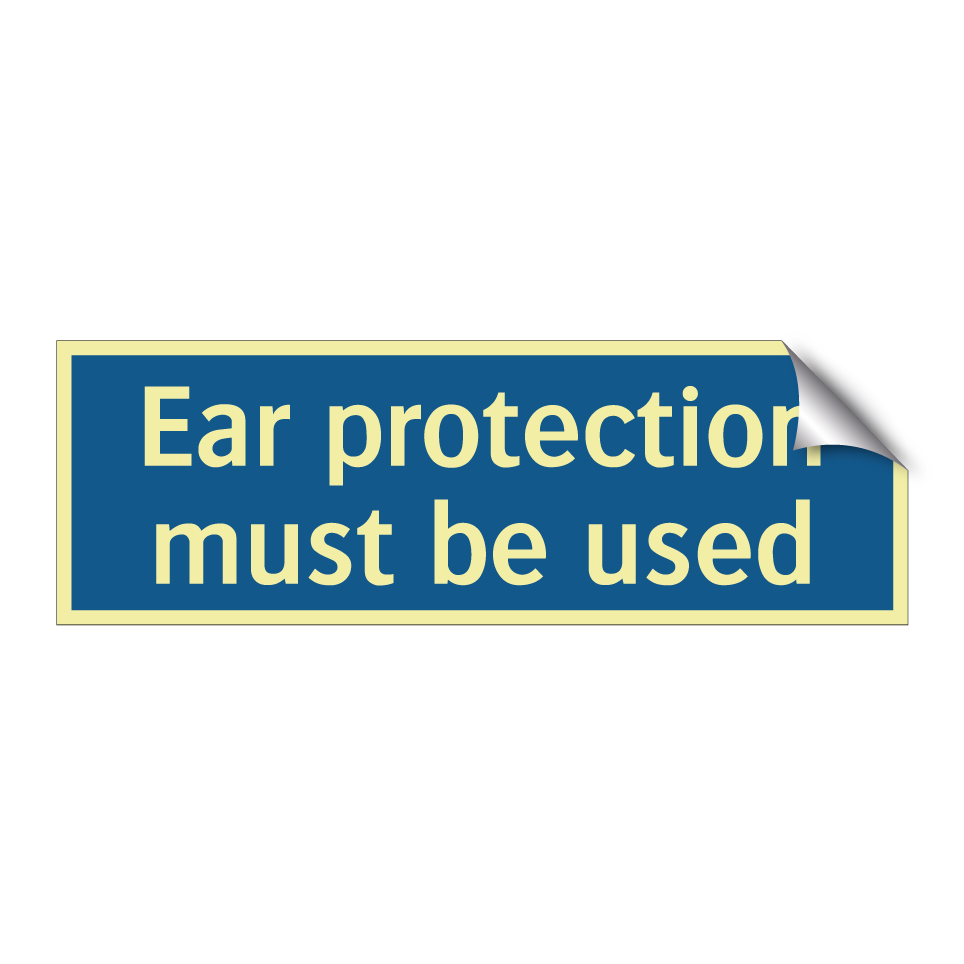 Ear protection must be used