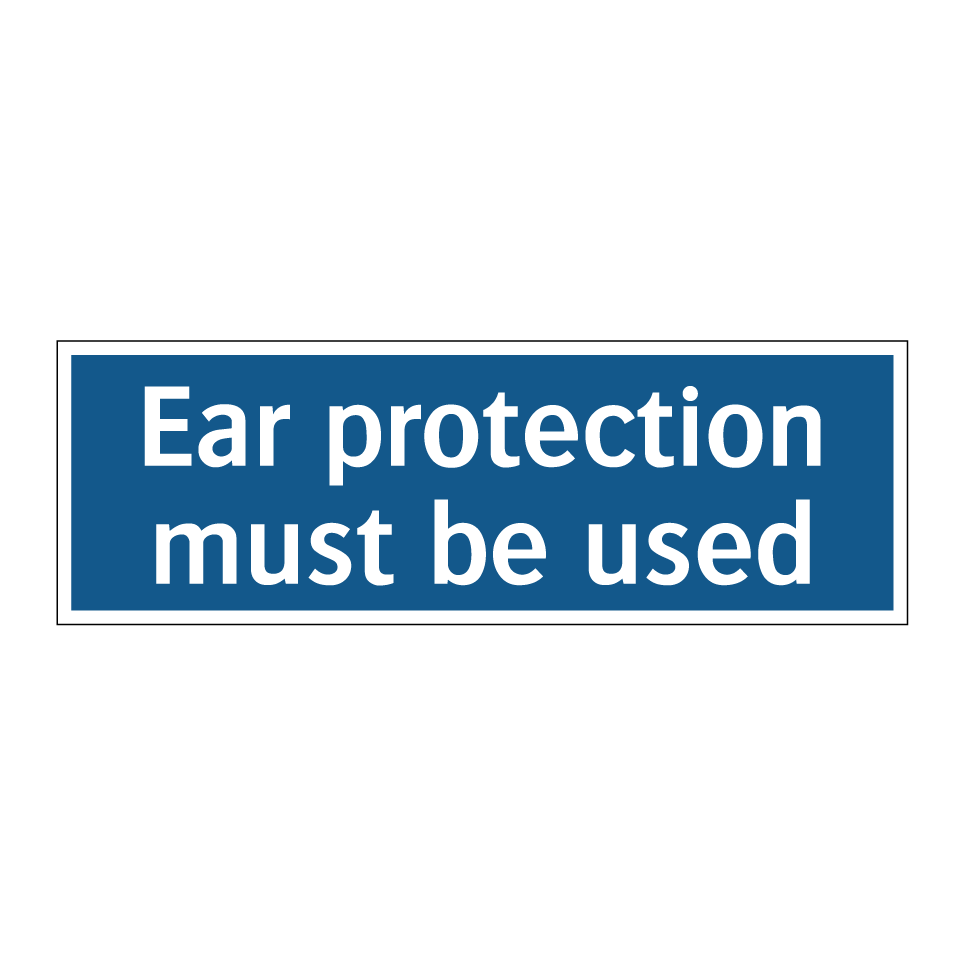 Ear protection must be used