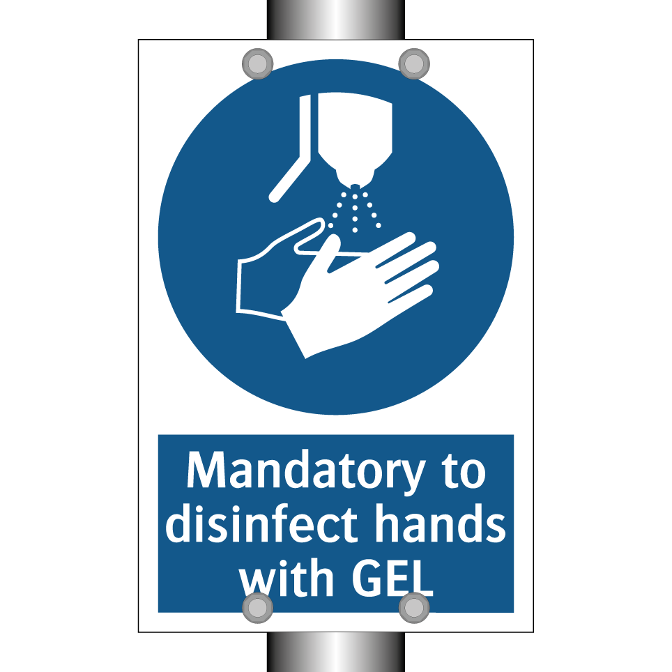 Mandatory to disinfect hands with GEL
