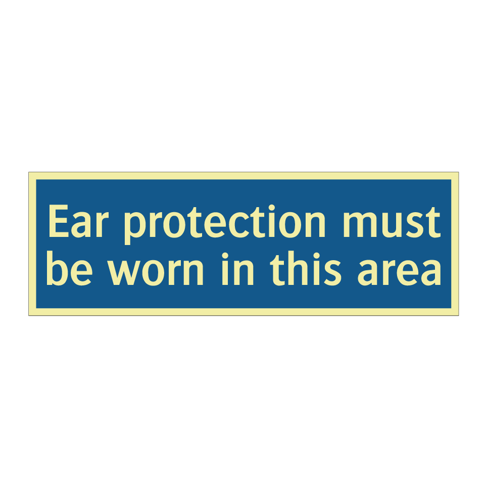 Ear protection must be worn in this area