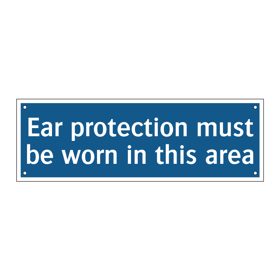 Ear protection must be worn in this area