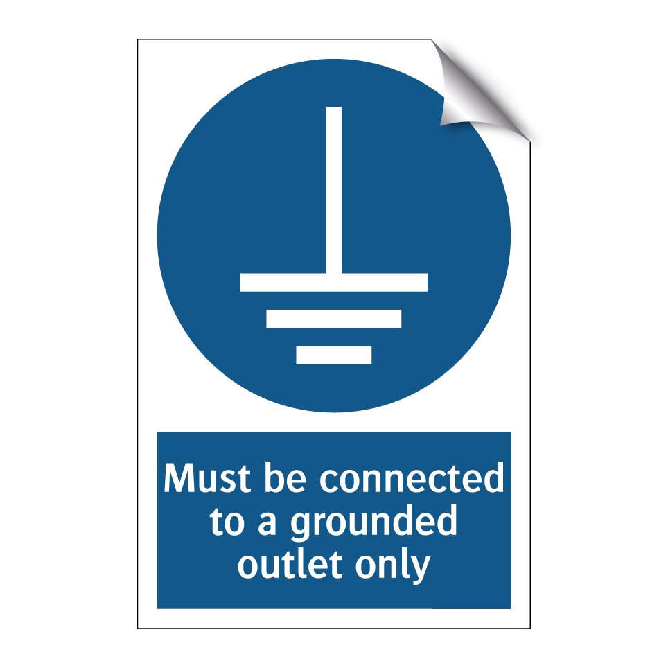 Must be connected to a grounded outlet only