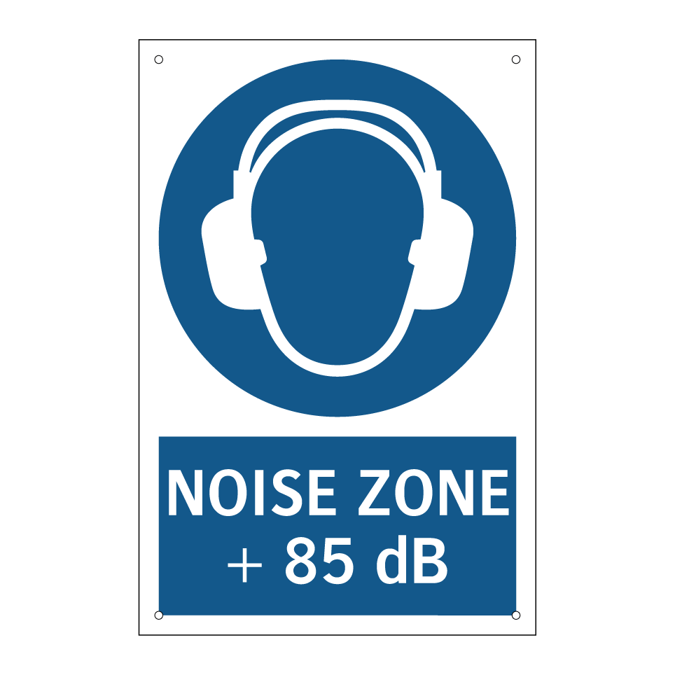 NOISE ZONE + 85 dB