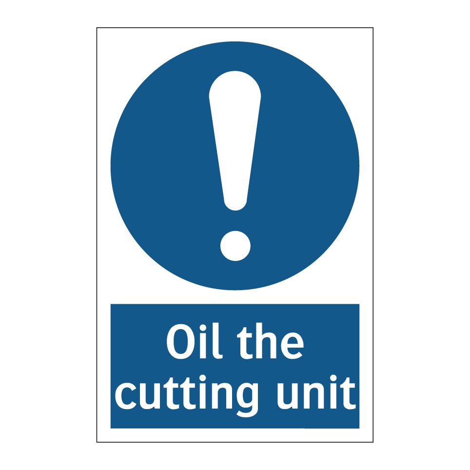 Oil the cutting unit