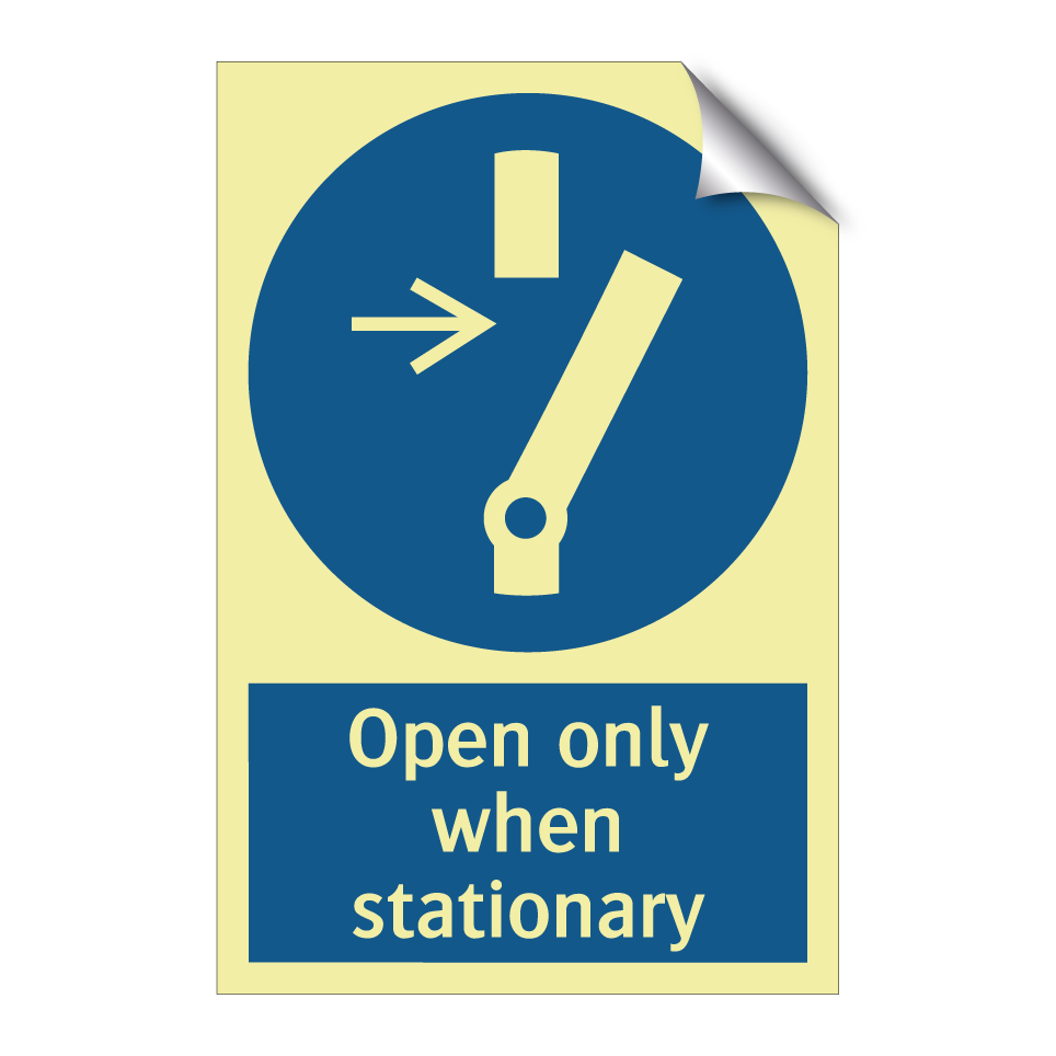 Open only when stationary