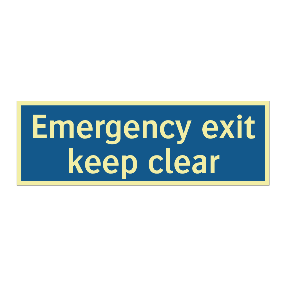 Emergency exit keep clear